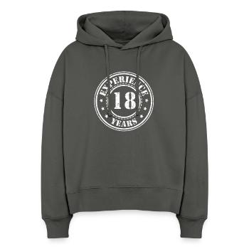 18 jahre Erfahrung - Stanley/Stella Boxy Frauen Bio Hoodie Nora - Anthrazit - Vorne