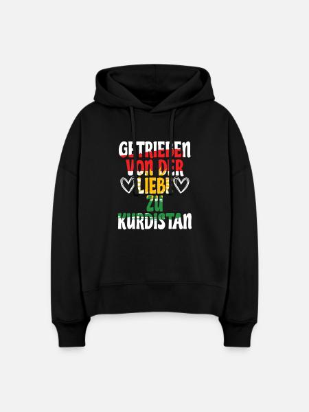 Kurdistan Kurde Kurden - Stanley/Stella Boxy Frauen Bio Hoodie Nora - Schwarz
