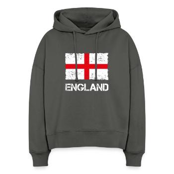 England - Stanley/Stella Nora Økologisk Boxy Kvinner Hettegenser - kull - Foran