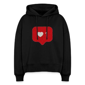 Instagram Like 1 - Stanley/Stella Boxy Women Organic Hoodie Nora - black - Front