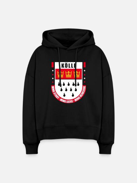 Kölle | Köln - Stanley/Stella Boxy Frauen Bio Hoodie Nora - Schwarz