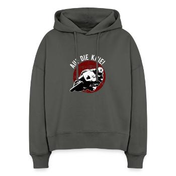 Auf die Knie - Stanley/Stella Boxy Frauen Bio Hoodie Nora - Anthrazit - Vorne
