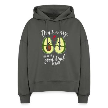 Avocado-You are the good kind of fat - Muttertag - Stanley/Stella Boxy Women Organic Hoodie Nora - anthracite - Front