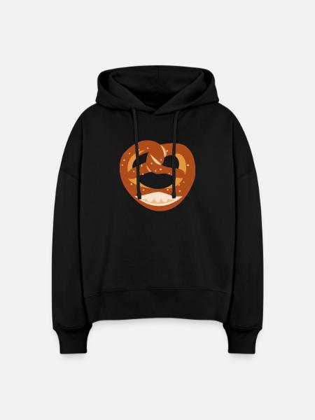 Brezel - Stanley/Stella Boxy Frauen Bio Hoodie Nora - Schwarz