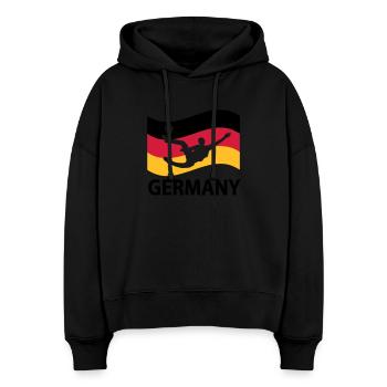 Deutschland Fußball - Stanley/Stella Boxy Frauen Bio Hoodie Nora - Schwarz - Vorne