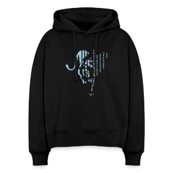 Panther von Rilke - Stanley/Stella Boxy Frauen Bio Hoodie Nora - Schwarz - Vorne