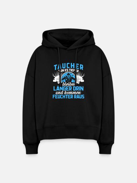 Taucher - Gehen tiefer - Stanley/Stella Boxy Frauen Bio Hoodie Nora - Schwarz