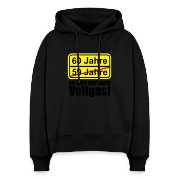 60 Jahre lustiges Schild 60. Geburtstag - Stanley/Stella Boxy Frauen Bio Hoodie Nora - Schwarz - Vorne