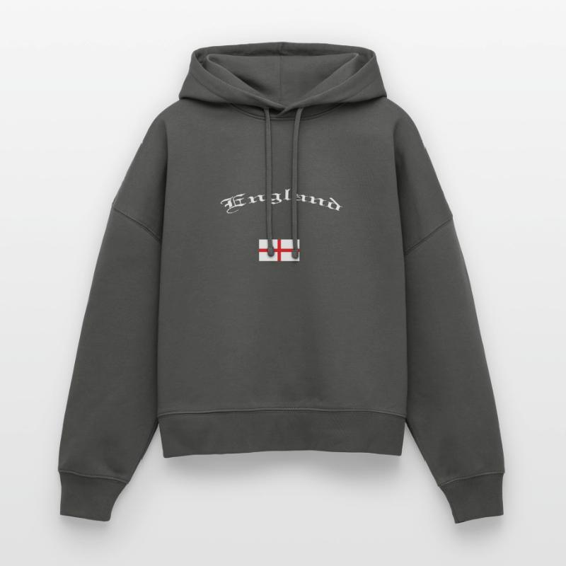 drapeau de l'angleterre Sweat à capuche bio Nora coupe boxy Stanley/Stella Femme