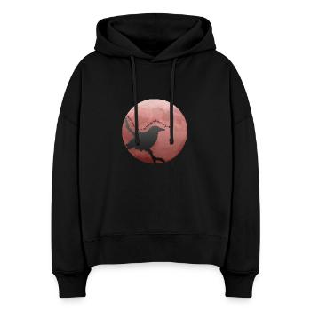 Counting Crows - Stanley/Stella Boxy Frauen Bio Hoodie Nora - Schwarz - Vorne