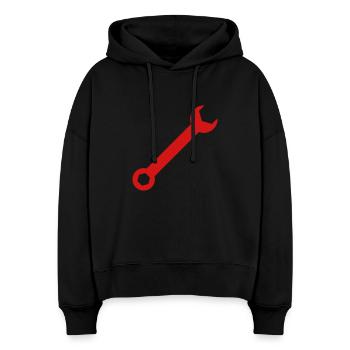 Schraubenschlüssel 3 - Stanley/Stella Boxy Frauen Bio Hoodie Nora - Schwarz - Vorne