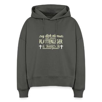 Plattenleger Mord - Stanley/Stella Boxy Frauen Bio Hoodie Nora - Anthrazit - Vorne