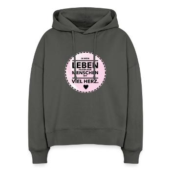 Leben - Stanley/Stella Boxy Frauen Bio Hoodie Nora - Anthrazit - Vorne