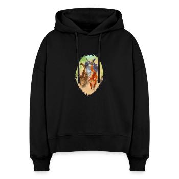 Squirrelflight Eichhornflug Firestar Katzen - Stanley/Stella Boxy Frauen Bio Hoodie Nora - Schwarz - Vorne