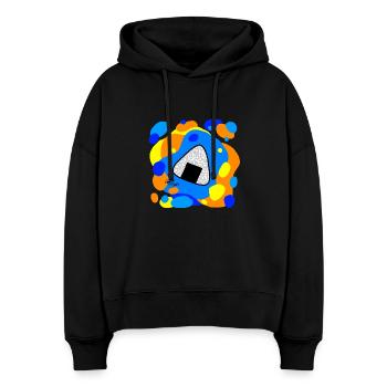 Onigiri - Calypso Blous - Stanley/Stella Boxy Frauen Bio Hoodie Nora - Schwarz - Vorne