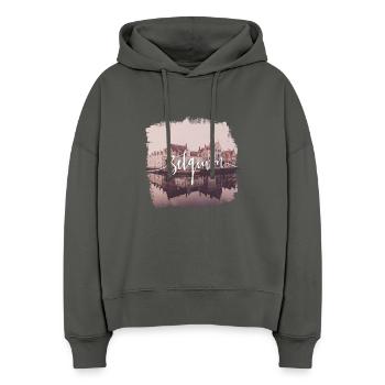 Belgium - Stanley/Stella Boxy Women Organic Hoodie Nora - anthracite - Front