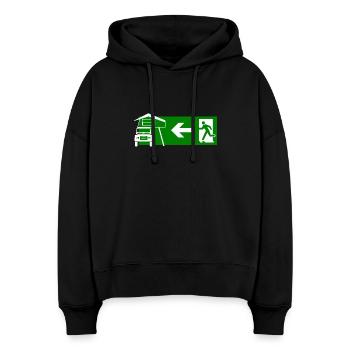 Dachzelt Exit - Stanley/Stella Boxy Frauen Bio Hoodie Nora - Schwarz - Vorne