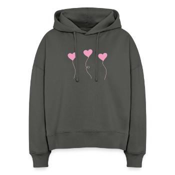 heart - Stanley/Stella Boxy Frauen Bio Hoodie Nora - Anthrazit - Vorne