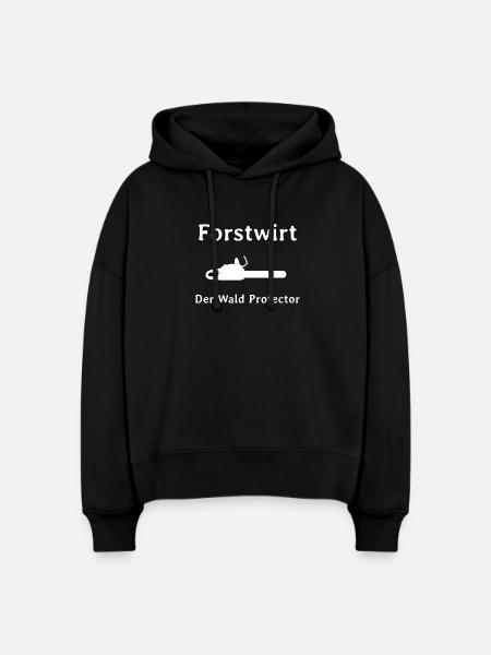Forstwirt der Wald Protector - Stanley/Stella Boxy Frauen Bio Hoodie Nora - Schwarz
