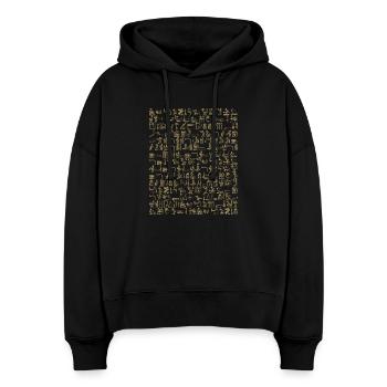 Hieroglyphics - Stanley/Stella Boxy Women Organic Hoodie Nora - black - Front