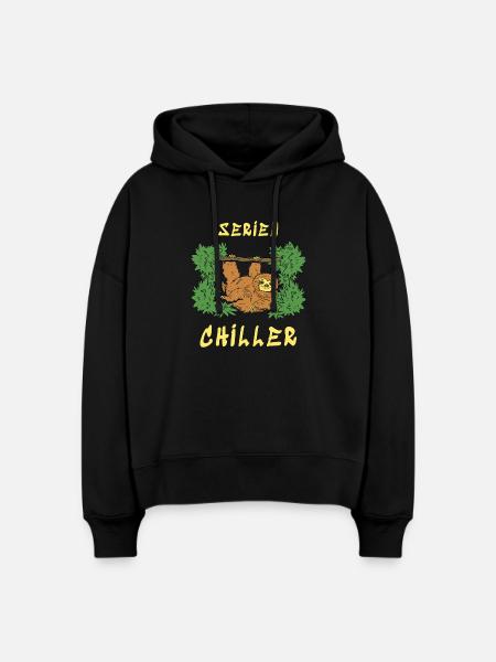 Serien Chiller - Stanley/Stella Boxy Frauen Bio Hoodie Nora - Schwarz