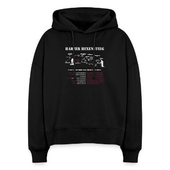 Harzer Hexenstieg Wandergruppen - 5 Etappe - Stanley/Stella Boxy Frauen Bio Hoodie Nora - Schwarz - Vorne