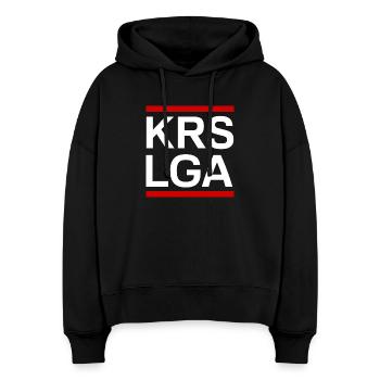 KREISLIGA weiß - Stanley/Stella Boxy Frauen Bio Hoodie Nora - Schwarz - Vorne