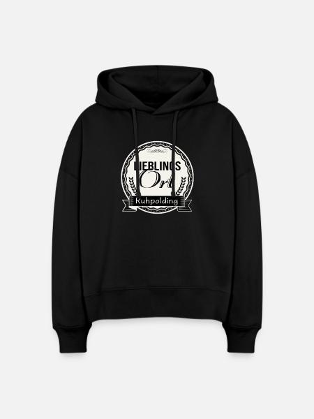 Lieblingsort Ruhpolding - Stanley/Stella Boxy Frauen Bio Hoodie Nora - Schwarz