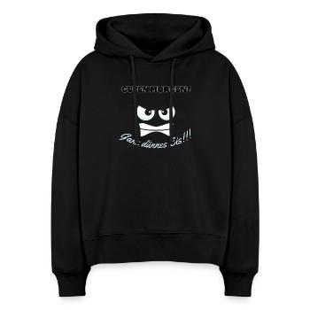 Wütendes Eisbär Motiv mit Spruch - Stanley/Stella Boxy Frauen Bio Hoodie Nora - Schwarz - Vorne