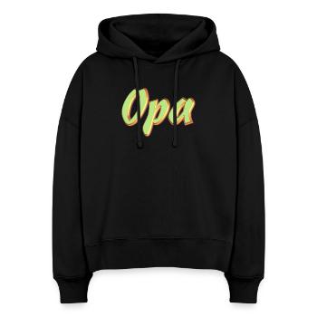 Kosename Opa 3D Style - Stanley/Stella Boxy Frauen Bio Hoodie Nora - Schwarz - Vorne