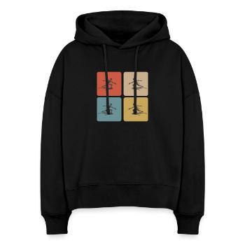 Fechten - Stanley/Stella Boxy Frauen Bio Hoodie Nora - Schwarz - Vorne