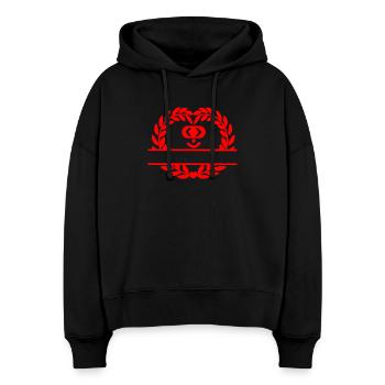 Code-Herz - Stanley/Stella Boxy Frauen Bio Hoodie Nora - Schwarz - Vorne
