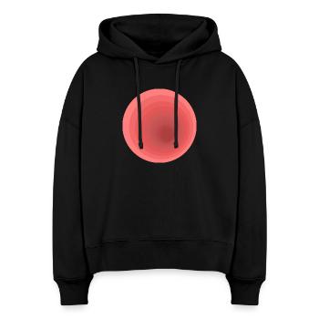 Abstract gradient design - Stanley/Stella Boxy Women Organic Hoodie Nora - black - Front