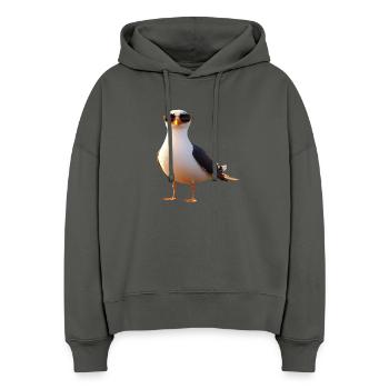 Möwe Strand Meer Nordsee Ostsee Silbermöwe Möwen - Stanley/Stella Boxy Frauen Bio Hoodie Nora - Anthrazit - Vorne