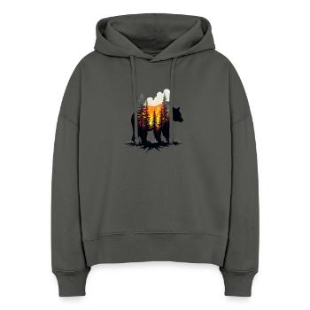 Ours - Stanley/Stella Boxy Frauen Bio Hoodie Nora - Anthrazit - Vorne