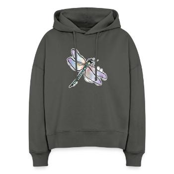 Libelle - Stanley/Stella Boxy Frauen Bio Hoodie Nora - Anthrazit - Vorne