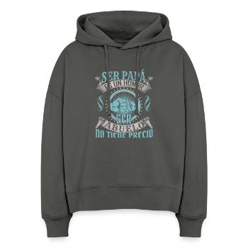 Ehrung des individuellen T-Shirt-Designs für Väter - Stanley/Stella Boxy Frauen Bio Hoodie Nora - Anthrazit - Vorne