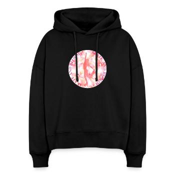 SKATE AND BLOOM - Stanley/Stella Boxy Frauen Bio Hoodie Nora - Schwarz - Vorne