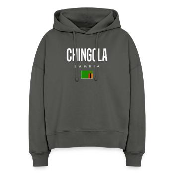 Chingola Sambia - Stanley/Stella Boxy Frauen Bio Hoodie Nora - Anthrazit - Vorne