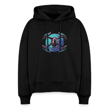 Dynamic Drone - Stanley/Stella Boxy Women Organic Hoodie Nora - black - Front