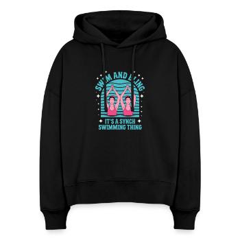 Synchronschwimmen Kunstschwimmen Wassersport - Stanley/Stella Boxy Frauen Bio Hoodie Nora - Schwarz - Vorne