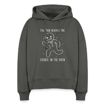 Werdende Väter Werdender Papa - Stanley/Stella Boxy Frauen Bio Hoodie Nora - Anthrazit - Vorne