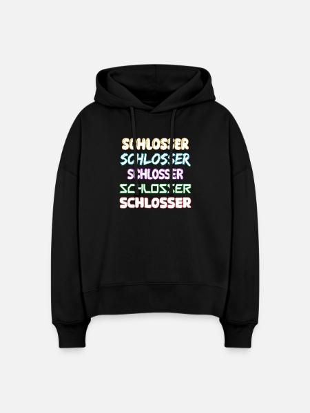 Schlosser als Job - Stanley/Stella Boxy Frauen Bio Hoodie Nora - Schwarz
