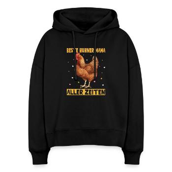 Beste Hühner Mama Aller Zeiten - Stanley/Stella Boxy Frauen Bio Hoodie Nora - Schwarz - Vorne
