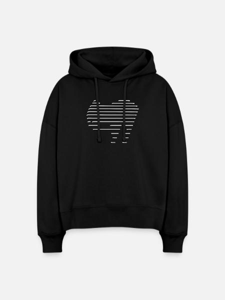 Antifaschist | Houdini Generative Design - Stanley/Stella Boxy Frauen Bio Hoodie Nora - Schwarz