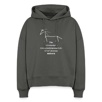 Unicorn - Nerd IUPAC Nomenclature - Chemistry - black - Stanley/Stella Boxy Women Organic Hoodie Nora - anthracite - Front