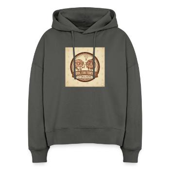 Ich irre mich - Duo Brain - Stanley/Stella Boxy Frauen Bio Hoodie Nora - Anthrazit - Vorne