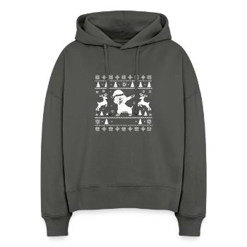 Hässlicher Weihnachtsdackel - Stanley/Stella Boxy Frauen Bio Hoodie Nora - Anthrazit - Vorne