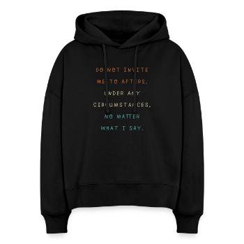 Techno House Electro Festival Hardstyle EDM - Stanley/Stella Boxy Frauen Bio Hoodie Nora - Schwarz - Vorne