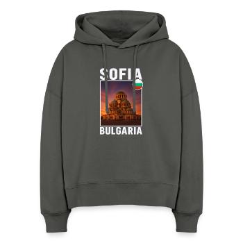 Sofia Bulgarien - Stanley/Stella Boxy Frauen Bio Hoodie Nora - Anthrazit - Vorne